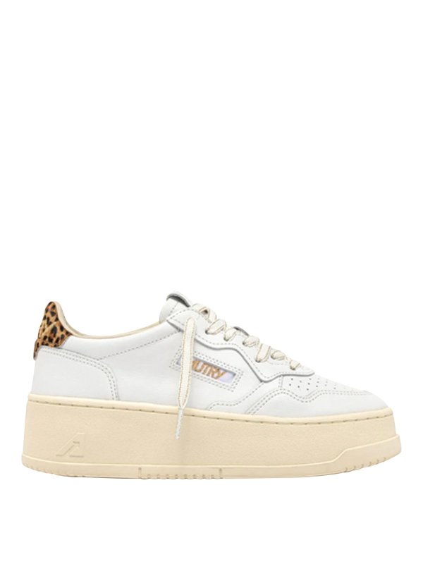 AUTRY: trainers - Paltform White Leopard sneakers