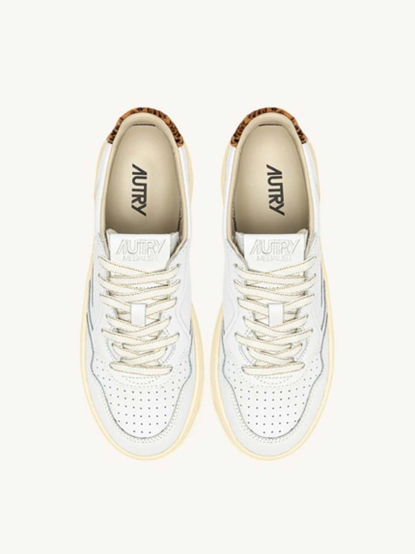 Paltform White Leopard sneakers shop online: AUTRY