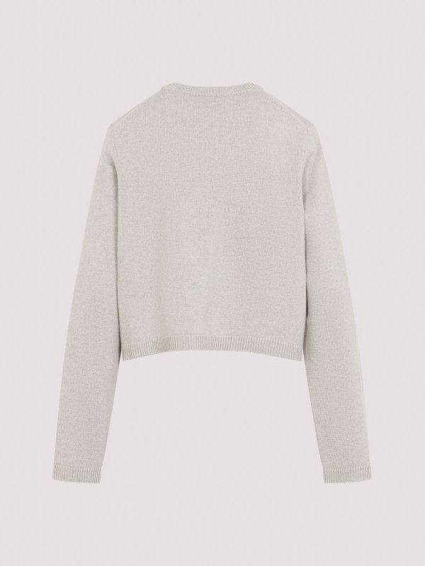 Alaïa: Pull col rond online - Pull Col Rond - Beige
