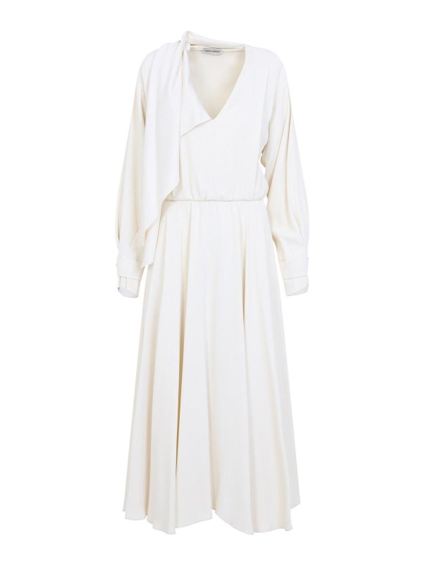ALBERTA FERRETTI: ニーレングスドレス - 膝丈ドレス - クリーム