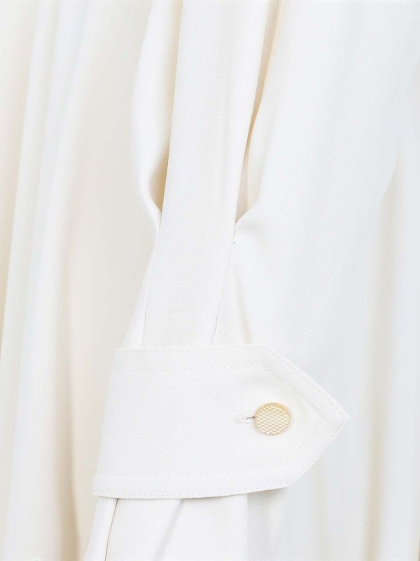 膝丈ドレス - クリーム shop online: ALBERTA FERRETTI