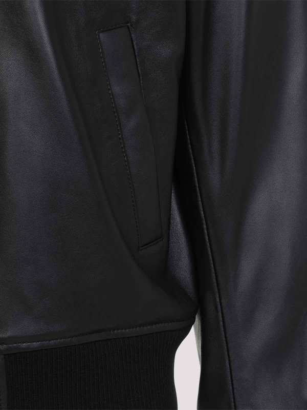 Zipped Leather Jacket shop online: AMI PARIS