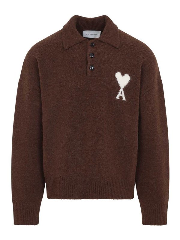 AMI PARIS: Polos - Polo - Marrón