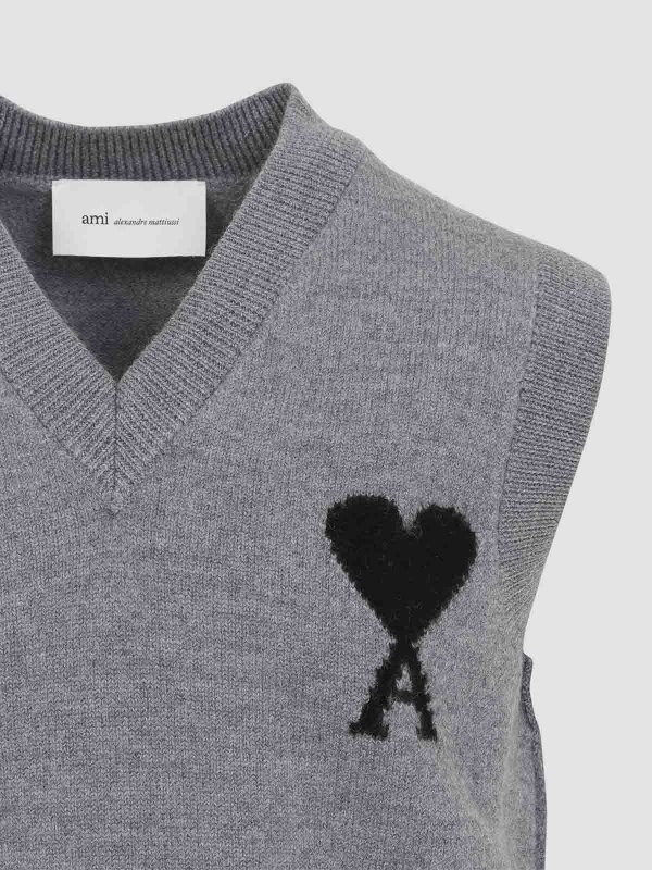 The Best Shops AMI PARIS: crew necks - Adc Sleevless Sweater