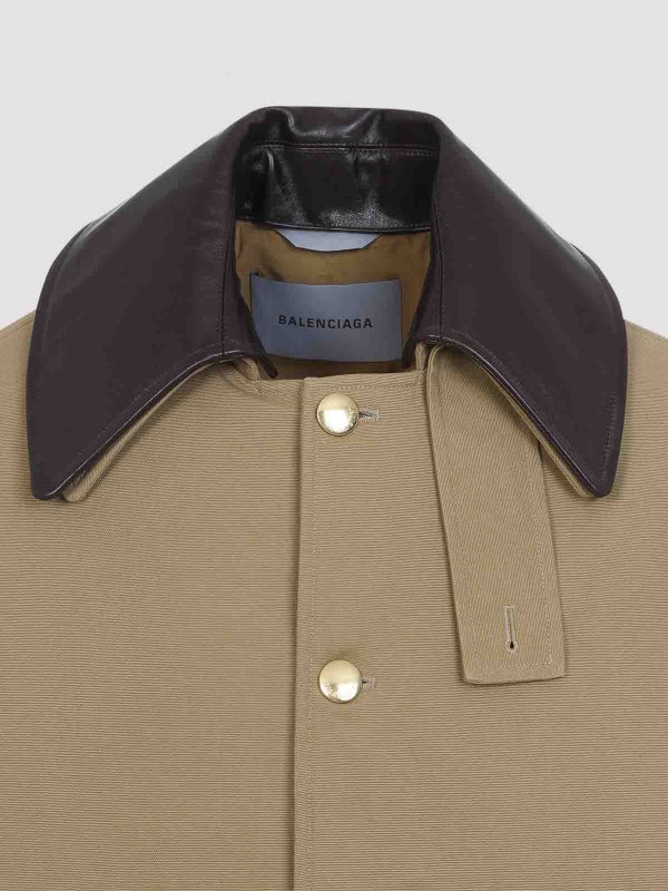 ショートコート - ベージュ shop online: BALENCIAGA