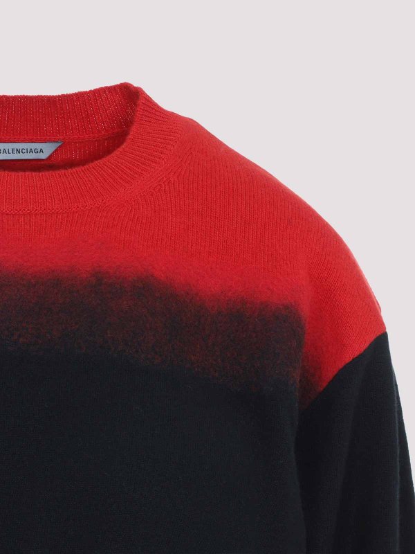 The Best Shops BALENCIAGA: Strickpullover mit Rundhalsausschnitt - Rundhalspullover - Schwarz
