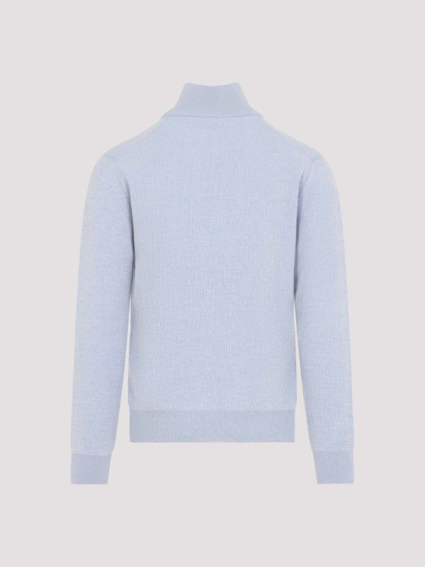 BRIONI: crew necks online - Half Zip Up Sweater