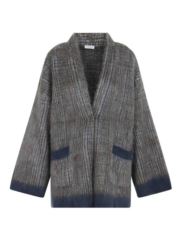 BRUNELLO CUCINELLI: カーディガン - カーディガン - ダークグレー