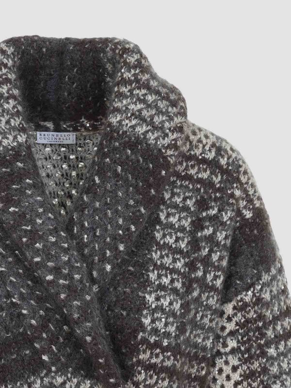 Cardigan - Creme shop online: BRUNELLO CUCINELLI