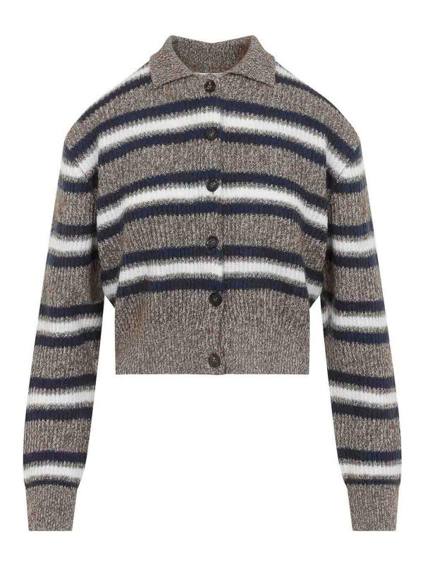 BRUNELLO CUCINELLI: crew necks - Striped Sweater