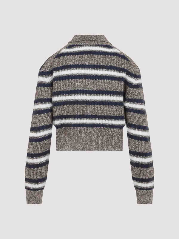 BRUNELLO CUCINELLI: crew necks online - Striped Sweater