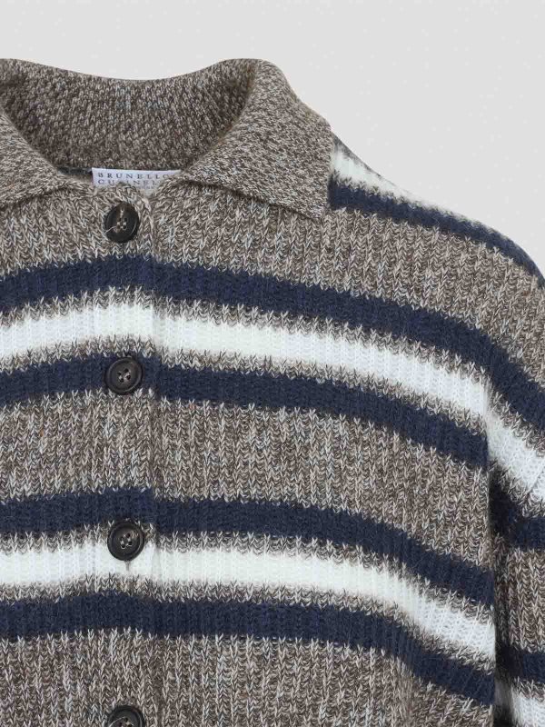 The Best Shops BRUNELLO CUCINELLI: crew necks - Striped Sweater