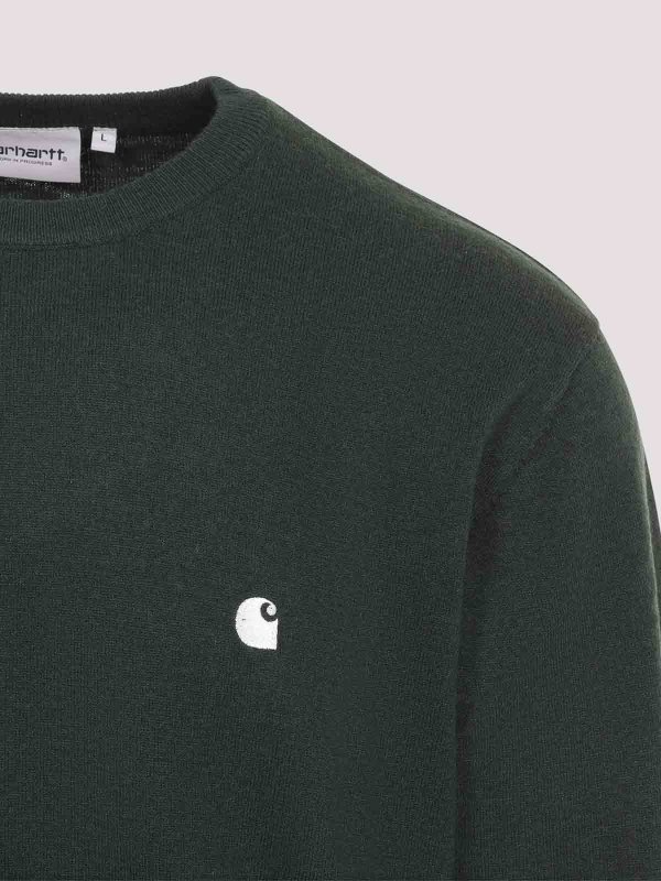 The Best Shops CARHARTT: Strickpullover mit Rundhalsausschnitt - Rundhalspullover - Grün