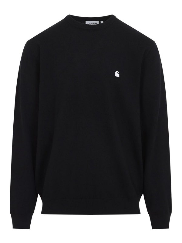 CARHARTT: Strickpullover mit Rundhalsausschnitt - Rundhalspullover - Schwarz