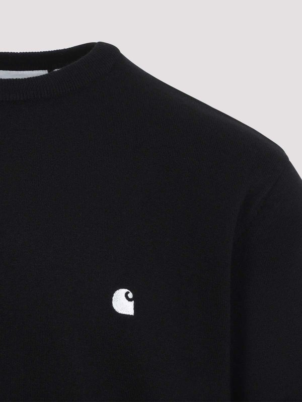 The Best Shops CARHARTT: Strickpullover mit Rundhalsausschnitt - Rundhalspullover - Schwarz