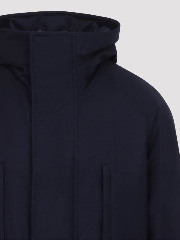 Kurzer Mantel - Hellblau shop online: GIORGIO ARMANI