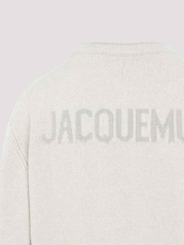The Best Shops JACQUEMUS: Strickpullover mit Rundhalsausschnitt - Rundhalspullover - Hellbeige