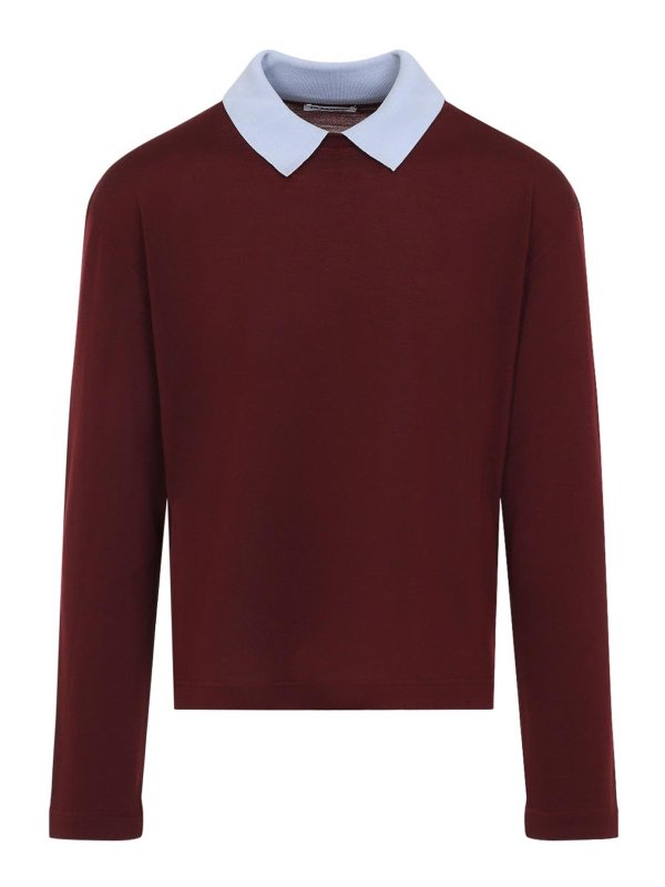 JIL SANDER: Poloshirts - Poloshirt - Bordeaux