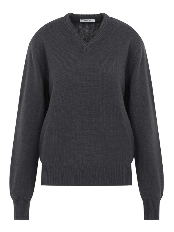 LEMAIRE: Strickpullover mit V-Ausschnitt - V-Pullover - Taupe