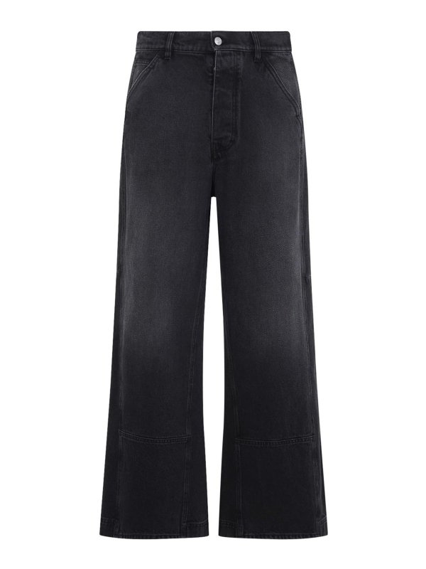 Marni: Jeans Rectos - Vaqueros Rectos - Negro