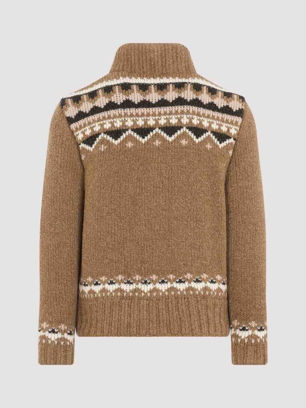 MONCLER: Cardigans online - Cardigan - Marron Clair