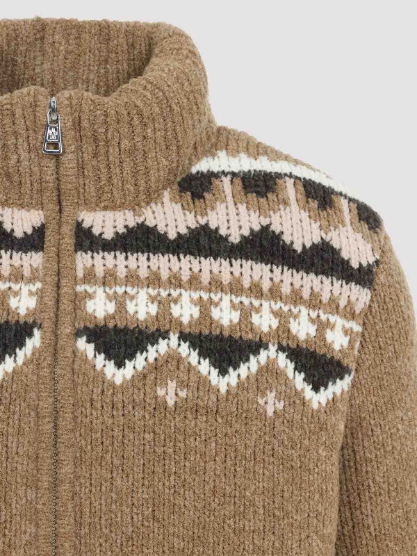 The Best Shops MONCLER: Cardigans - Cardigan - Marron Clair