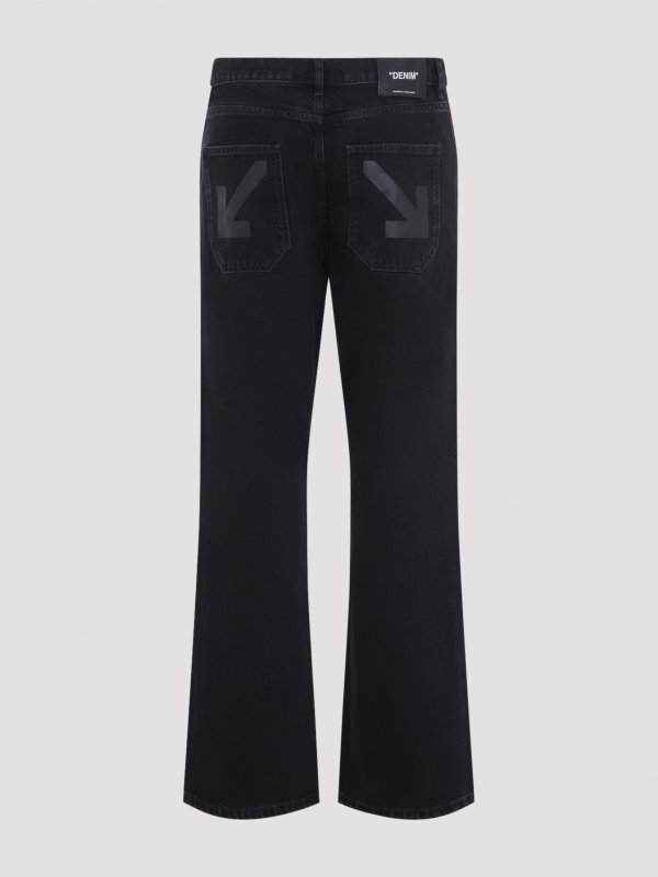 OFF-WHITE: ストレートジーンズ online - ストレートジーンズ - 黒
