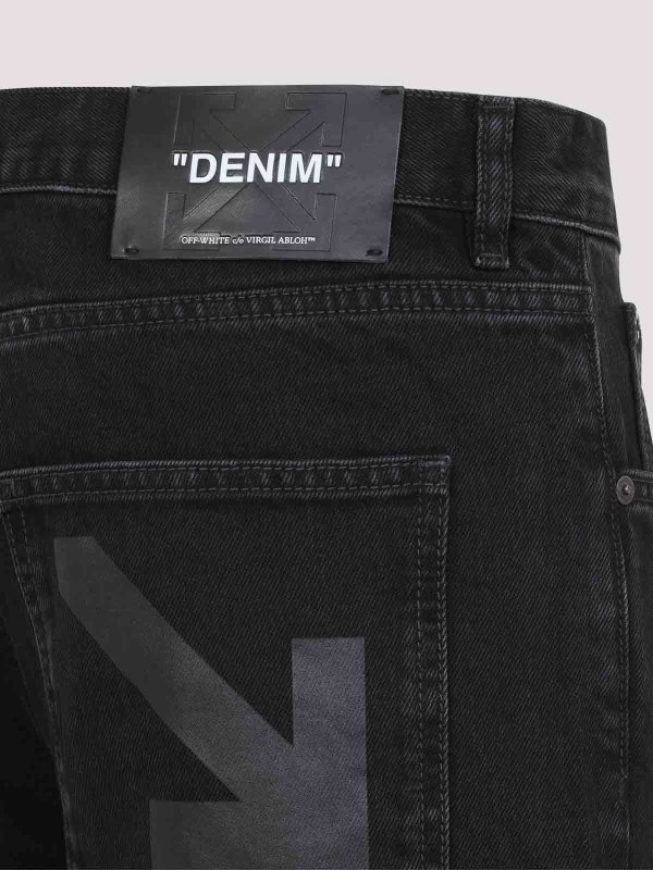 The Best Shops OFF-WHITE: ストレートジーンズ - ストレートジーンズ - 黒