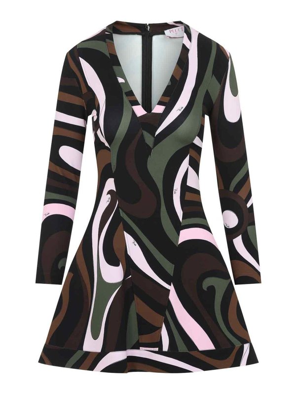 EMILIO PUCCI: マキシドレス - マキシドレス - ライトブラウン