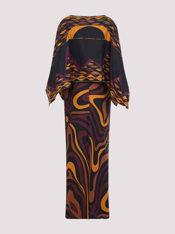 EMILIO PUCCI: マキシドレス online - マキシドレス - ダークレッド