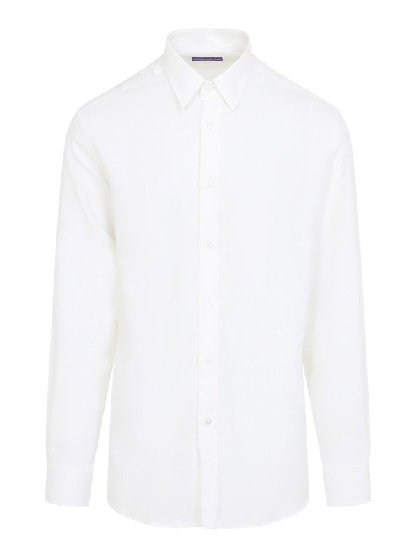 RALPH LAUREN PURPLE LABEL: Hemden - Hemd - Creme