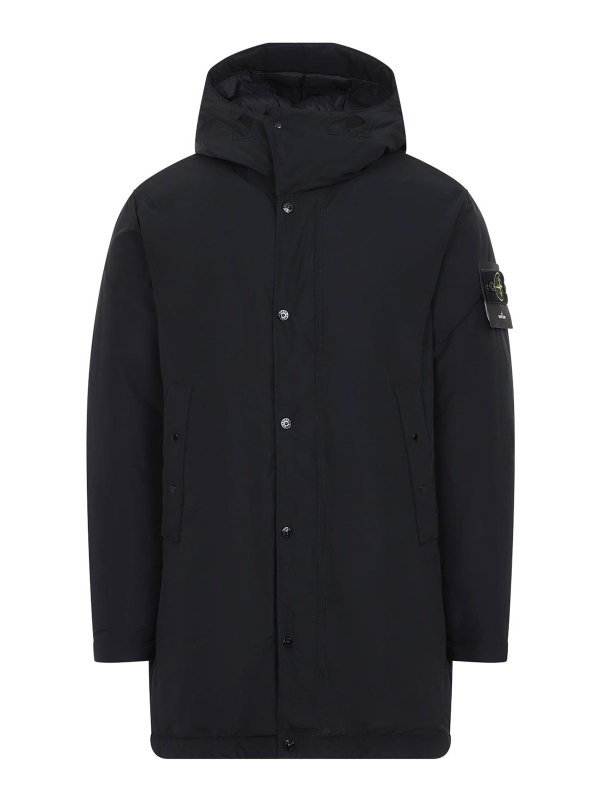 STONE ISLAND: ダウン・ハイテクコート - ダウンコート - 黒