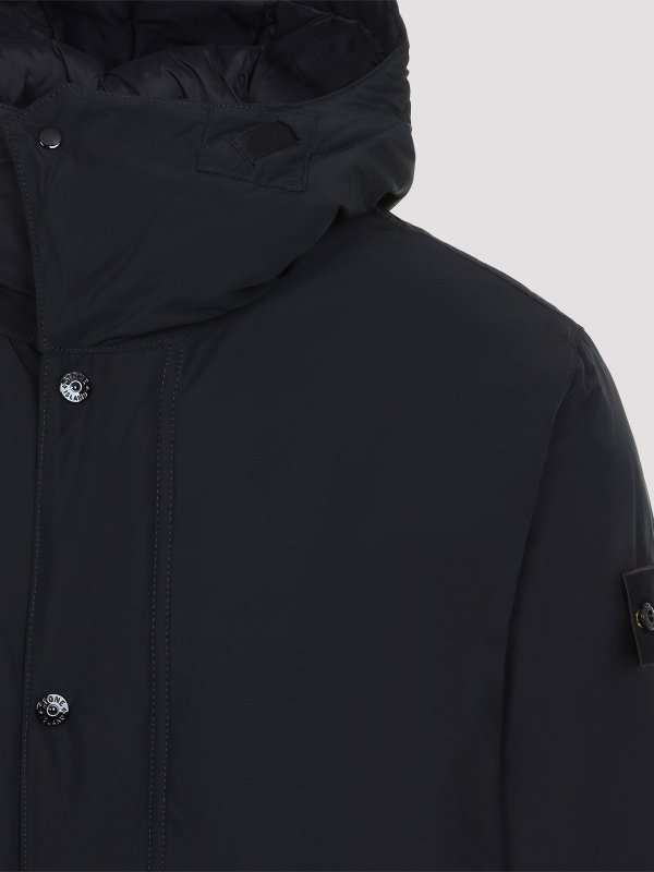 ダウンコート - 黒 shop online: STONE ISLAND