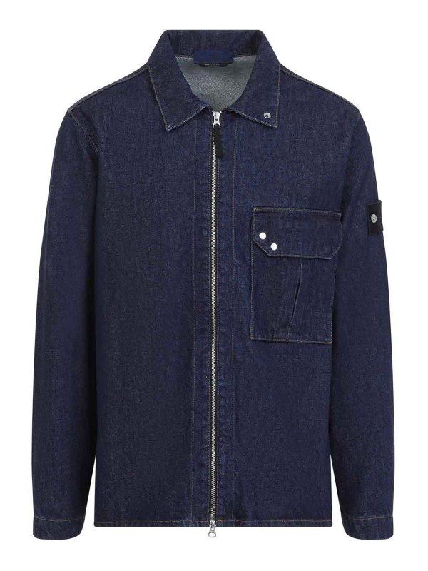 STONE ISLAND: シャツ - シャツ - ブルー