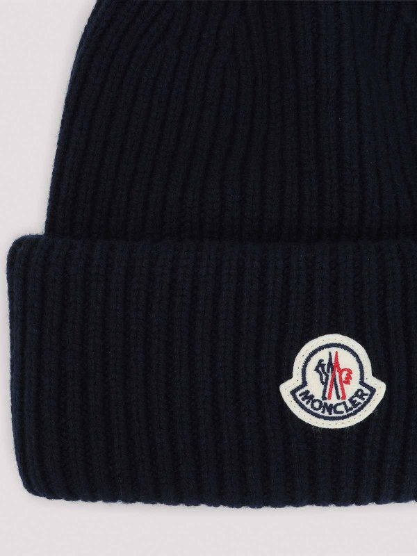 MONCLER: hats & caps online - Virgin Wool Hat