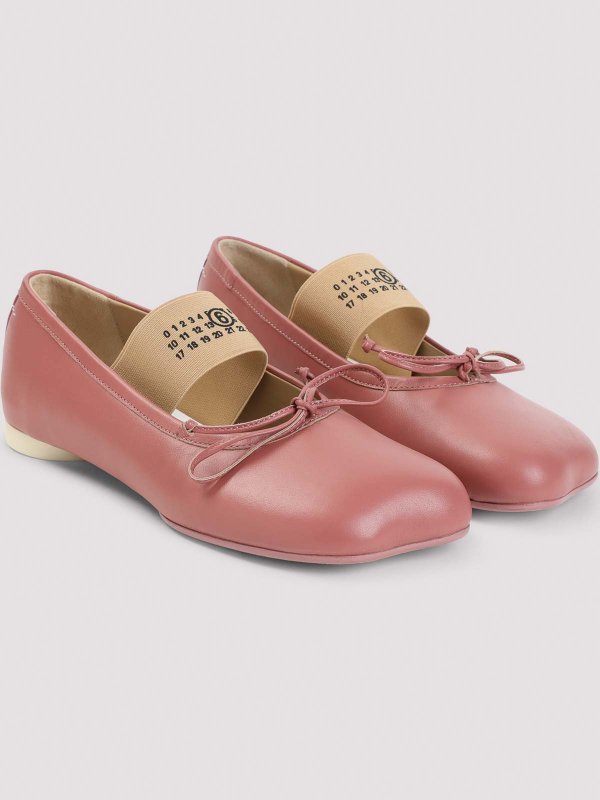 The Best Shops MM6 MAISON MARGIELA: フラットシューズ - フラットシューズ - ピンク