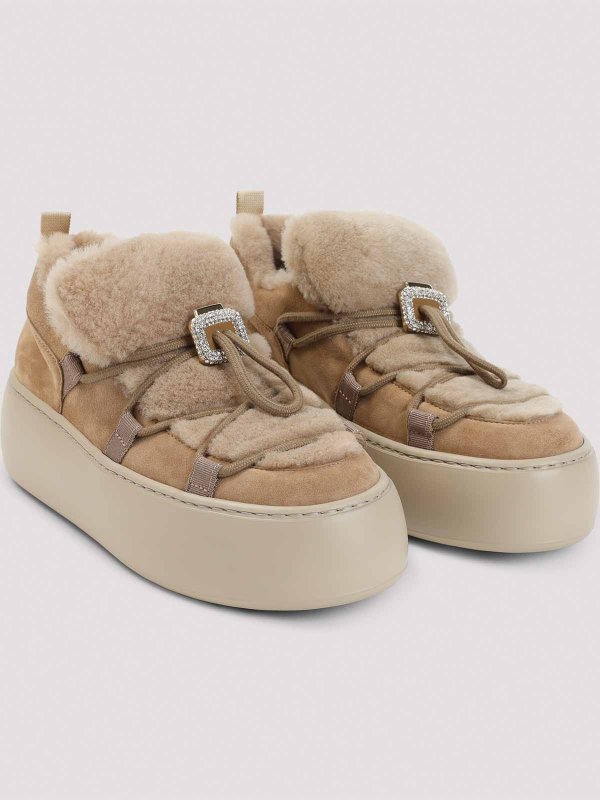 The Best Shops ROGER VIVIER: レースアップシューズ - 編み上げ靴 - クリーム