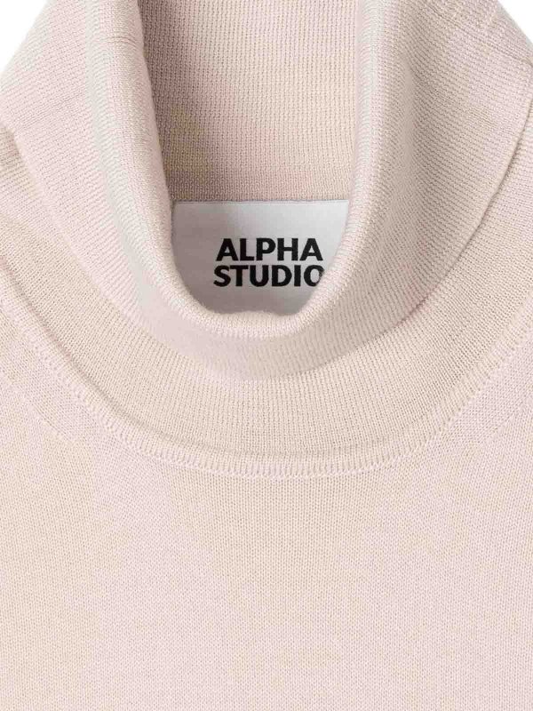 The Best Shops ALPHA STUDIO: クルーネック - クルーネック - ベージュ