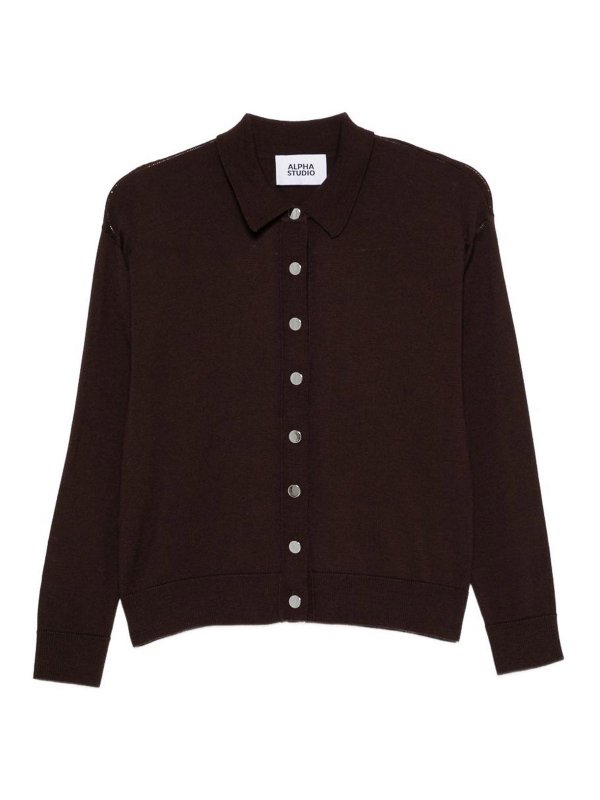 ALPHA STUDIO: Pull col rond - Pull Col Rond - Marron