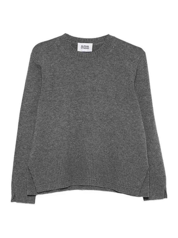 ALPHA STUDIO: Pull col rond - Pull Col Rond - Gris