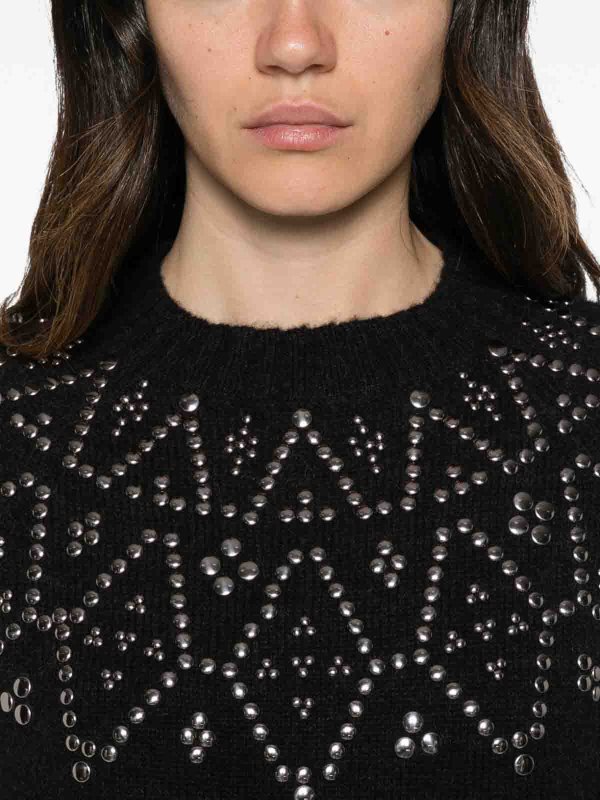 Rundhalspullover - Schwarz shop online: ALPHA STUDIO