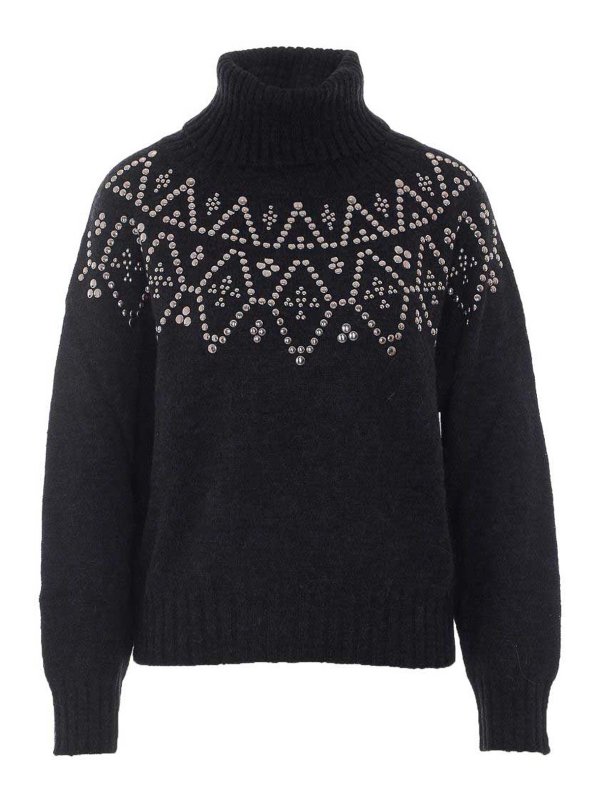 ALPHA STUDIO: crew necks - Turtleneck Sweater