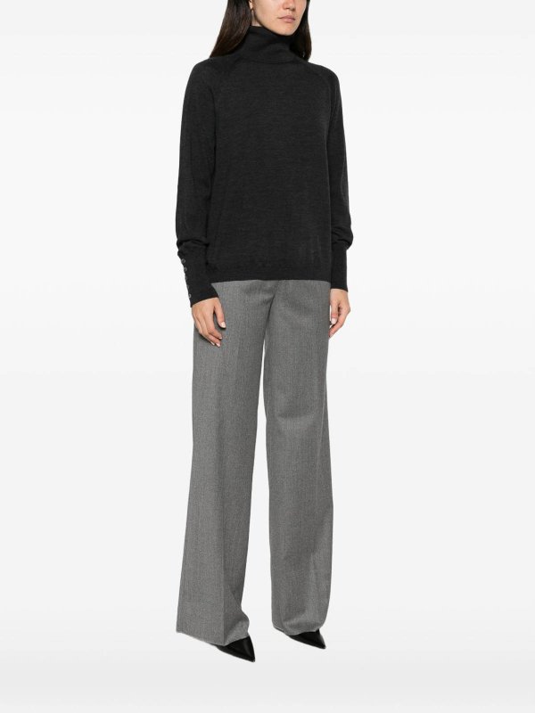 Grey Wool Turtleneck Sweater shop online: ALPHA STUDIO