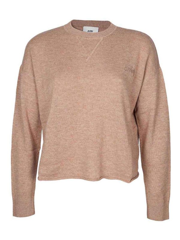 AUTRY: Pull col rond - Pull Col Rond - Beige
