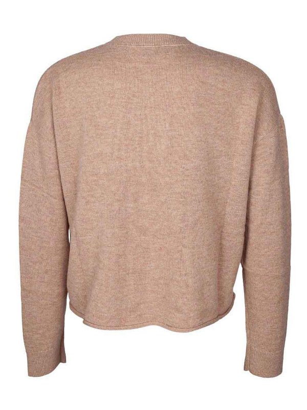 AUTRY: Pull col rond online - Pull Col Rond - Beige