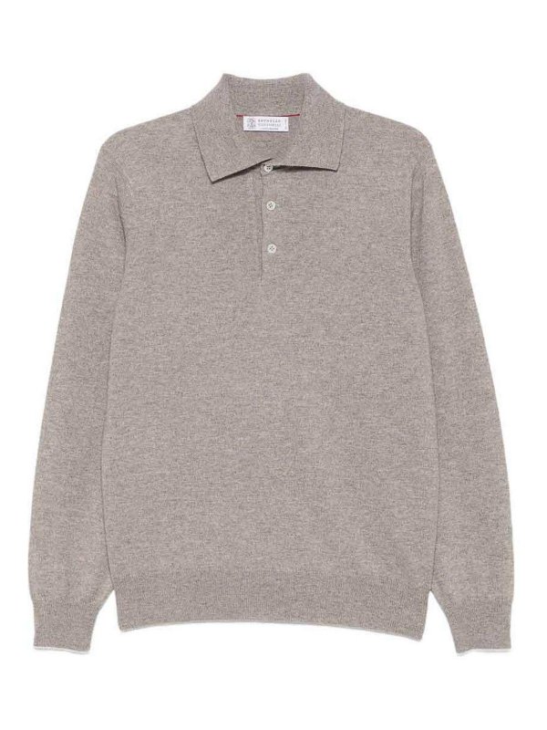 BRUNELLO CUCINELLI: Poloshirts - Poloshirt - Braun