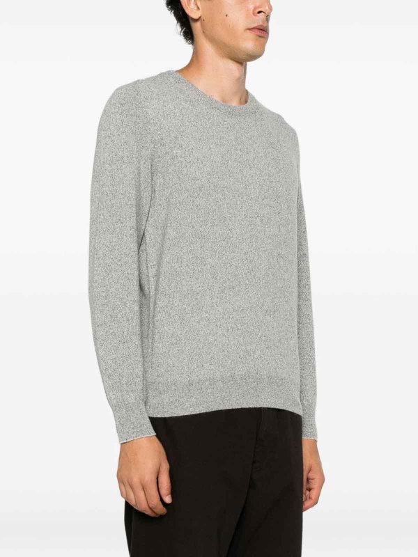 The Best Shops BRUNELLO CUCINELLI: Strickpullover mit Rundhalsausschnitt - Rundhalspullover - Grau