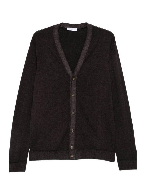 DANIELE FIESOLI: Strickpullover mit Rundhalsausschnitt - Rundhalspullover - Braun