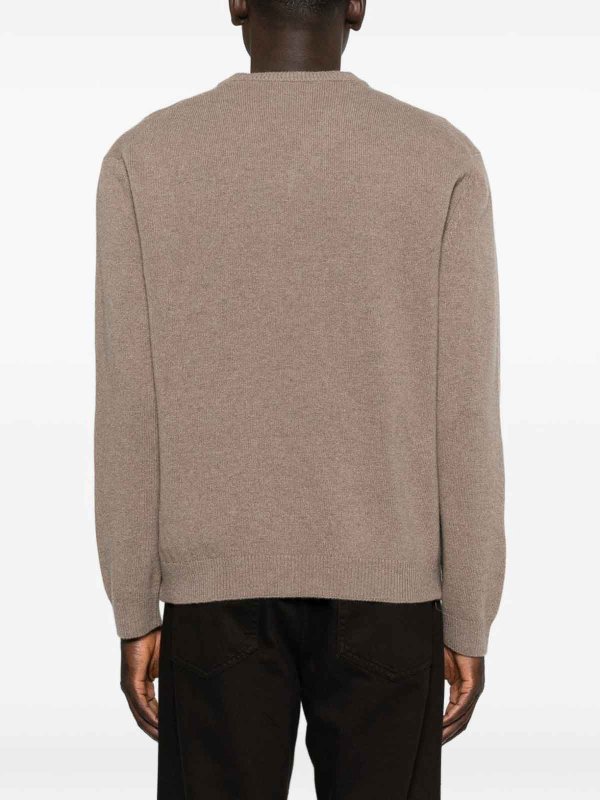 DANIELE FIESOLI: Strickpullover mit Rundhalsausschnitt online - Rundhalspullover - Hellbeige