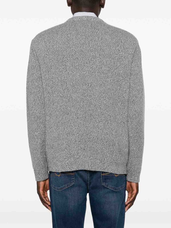 DANIELE FIESOLI: Strickpullover mit Rundhalsausschnitt online - Rundhalspullover - Grau